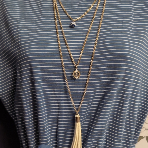 Charming Charlie Nautical Necklace with Tassel - Picture 6 of 7